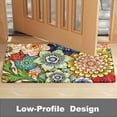 thumbnail image 4 of Front Door Mat, 30"x17" Flower Theme Indoor Outdoor Welcome Mat, Heavy Duty Low Profile Anti-slip Entryway Rug for Home Entrance, Floor, Patio Entry, Mud Room, Cute Mandala Floral Decor Doormat, 4 of 6