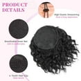 thumbnail image 2 of Ponytail Extension 8 Inch Short Wavy Curly Ponytails Drawstring Ponytail for Black Women Jet Black Pony Tails Hair Extensions Synthetic Hairpiece for Daily Use, 2 of 2