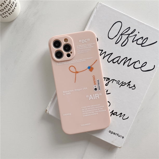 Hot Tides Brand Sneakers Funda de teléfono para iPhone 14 13 12 Mini 11 Pro X XR XS MAX 7 8 6 Plus Etiqueta Carta Funda de silicona Coque Tan Jianjun unisex