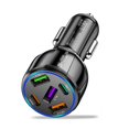 thumbnail image 1 of 5-Port Car Charger 75W Fast Charging Adapter 1 to 5 3xUSB+2xType C Vehicles Phone Charger with Charging Cable Cord White, 1 of 4
