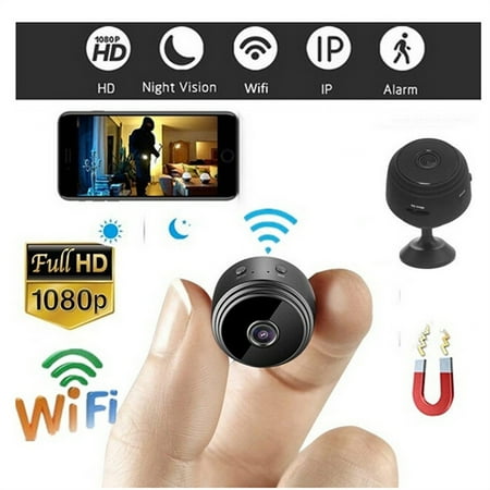 Security Spy Cam Wireless Camera Iuhan A9 HD 1080P Mini Camera Wireless Wifi Security Cam Night Vision Motion Detects ()