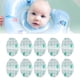 thumbnail image 1 of Cubias de Orejas para Baño de Bebé, Fácil Eliminar la Bola de Algodón Transparente Baby Shower Cubre 50 Piezas Impermebles Desechables Con Forma Ovalada para la Playa, 1 of 7