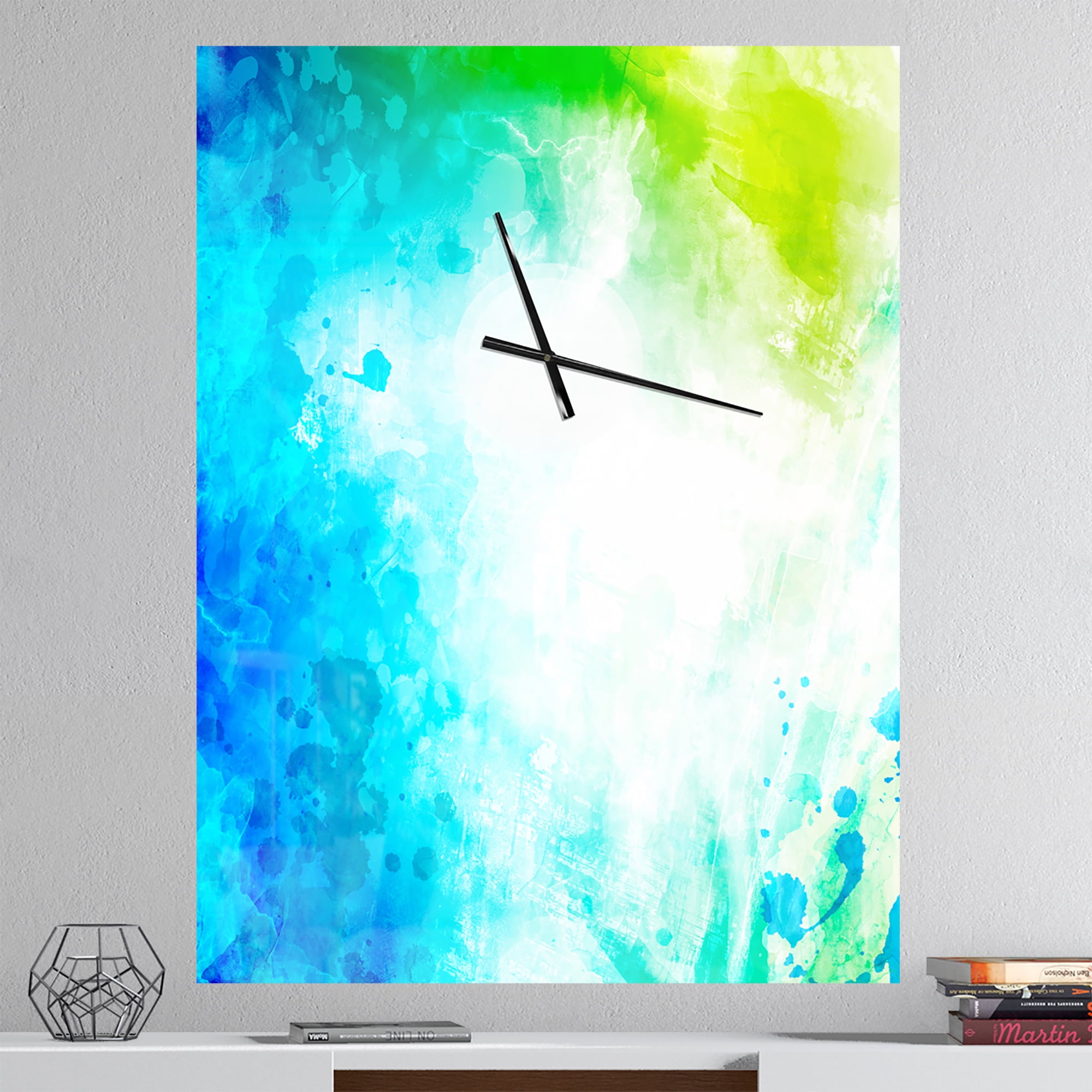 Designart 'Abstract Watercolor Art' Modern Wall Clock