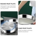 thumbnail image 2 of WHAMVOX Kitchen Dessert Plate Stainless Steel Plate Silver 1Pack for Serving Salads in Home Use, 2 of 8