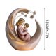 thumbnail image 2 of Estatua artesanal de resina de madre e hijo | Figura sentimental de decoración de amor de mamá hija | Regalo de cumpleaños para el Día de la Madre | Elegante adorno de recuerdo moderno | 4.7x4.7x1.6, 2 of 6