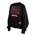 thumbnail image 2 of Women's New Era  Black Chicago Bulls Hardwood Classics Enzyme Wash Oversized Boxy Pullover Sweatshirt, 2 of 3