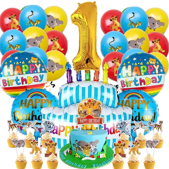 Lion Guard Party Supplies 1st Decor Kit Balloons Birthday Cake Topper Decorations