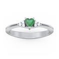 thumbnail image 2 of Birthstone Heart Ring with Shoulder Accents - Emeral (May), 2 of 4