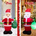 thumbnail image 6 of Gymax 5FT Christmas Self Inflatable Santa Holding Gift Bag Decoration w/ LED Lights & Sandbags, 6 of 10