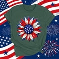 thumbnail image 4 of Zynoxe Women's T-Shirts Fourth of July Patriotic Graphic Tees for Women Casual Summer Crew Neck Short Sleeve Going Out Tops (#03 Green,M), 4 of 7