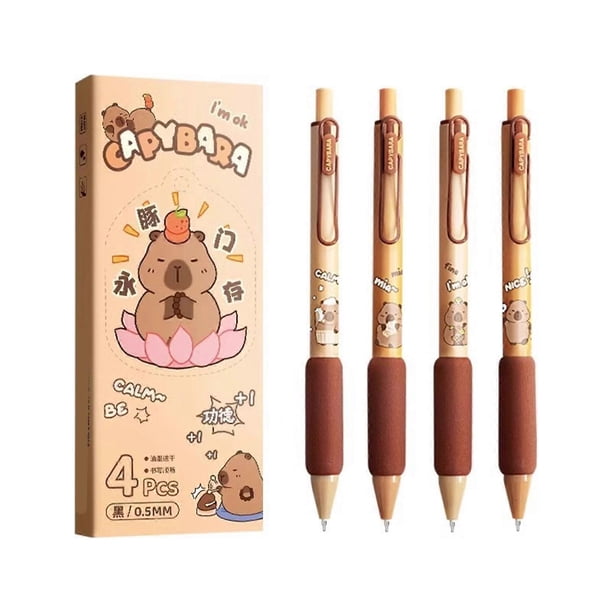 4PCS Retractable Gel Inks Pen 0.5MM Tip Refillable Gel Inks Pen Quick Dry Journaling Pen for Writing Noting Journaling