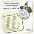 thumbnail image 2 of Wedding Bouquet Charm Walk Me Down Aisle Daddy Rustic Memory White Blue Photo Frame, 2 of 9