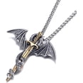 thumbnail image 2 of Sword Dragon Necklace for Men 24 Inches Stainless Steel Link Chain, 2 of 6