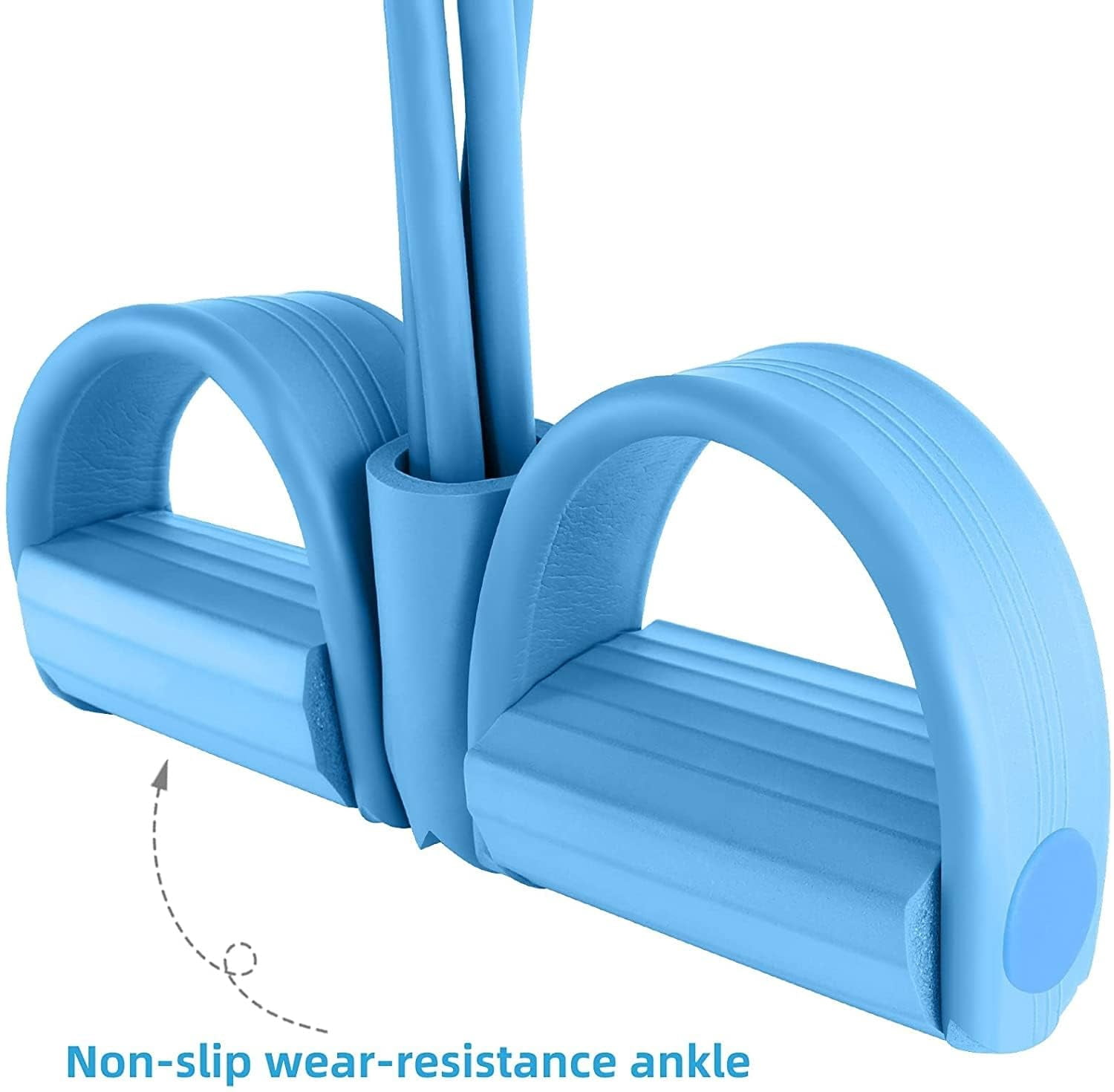 Tension Rope, Multifunctional Pedal Resistance Bands with Foam Handles, Non-Slip Sit Up Exercise Equipment, Portable Full Body Strength Training Workout Gear for Men Women Home Gym