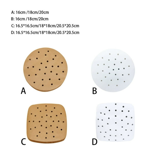 Pack of 100 Air Fryer Paper 230°C Heats Resistant Baking Oilabsorbing Mat Oil Papers Nonstick