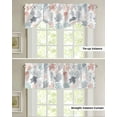 thumbnail image 6 of Tie Up Valance Curtain for Kitchen,Watercolor Undersea Life Coral Turtle Rod Pocket Short Curtains Adjustable Tie-Up Shade Valances,Marine Starfish Shell on White Window Treatment for Living Room, 6 of 8