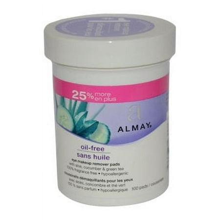 Almay Oil Free Eye makeup Remover Pads 100 Ct