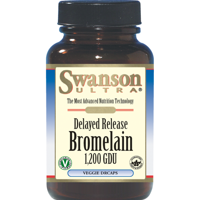 Swanson Bromelain 1,200 Gdu 500 mg 60 Veggie DrCapsules