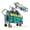Azure Blue(650lb), variant on Folding Wagon 2-in-1, 650lb Heavy Duty Collapsible Cart, All-Terrain Wheels w/Brakes, Side Pockets - Azure Blue