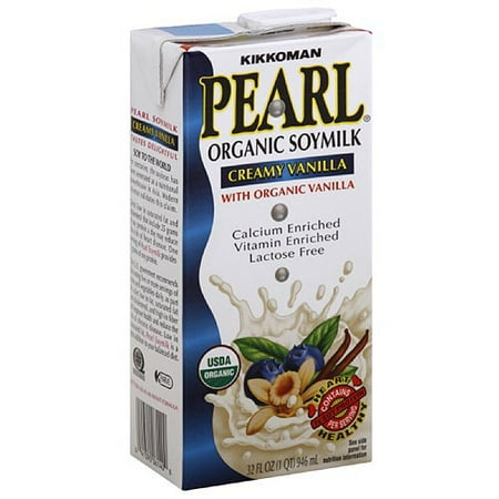 Kikkoman Pearl Organic Creamy Vanilla Soymilk, 32 oz (Pack of 12)