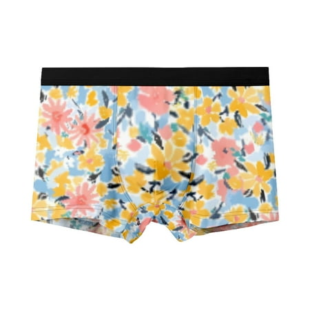 

Men s Mesh Boxer Briefs Cooling Breathable Sports Underwear Unique floral Artistic sense Trunks Unique Gifts for Boys Sizes 2XS-6XL