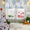 thumbnail image 6 of Blue Beige Octopus Coastal Valances for Windows, Decorative Rod Pocket Window Valance Curtains, Nautical Coral Starfish Short Curtain Drapes for Kitchen/Bathroom/Living Room, 2 Panels, 60" W x 18" L, 6 of 8