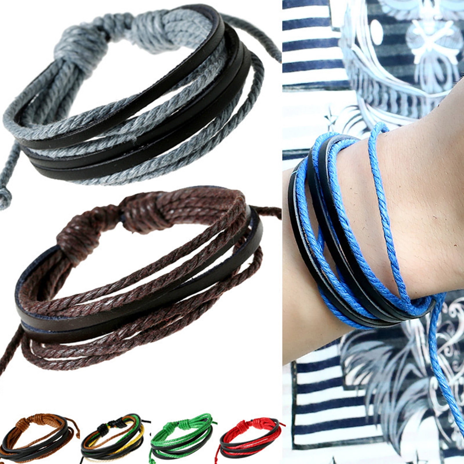 【 NS Hemp 】 100% Hemp Cord for Jewelry Making, Bracelets, Necklaces, Arts Crafts Gift - 1mm, 130M (Rasta)
