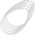 thumbnail image 1 of Collar de cadena plateada Slinkz 4Pzas Plata S925 Chapa 40cm 6mm de grosor., 1 of 5