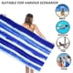 thumbnail image 4 of Toalla de playa de gran tamaño, 75x150CM, toallas sin arena, accesorios de playa para deportes de acampada, teñido anudado azul, 4 of 5
