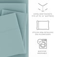 thumbnail image 5 of Noble Linens 4 Piece Solid Microfiber Bed Sheet Set, Ocean, Full, 5 of 11