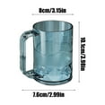 thumbnail image 3 of Plastic Bathroom Tumbler | Reusable Toothbrush & Mouthwash Cup | Drinking Glass for Brushing | 10x8x8cm Clear, Blue, Gray, Brown, 3 of 6