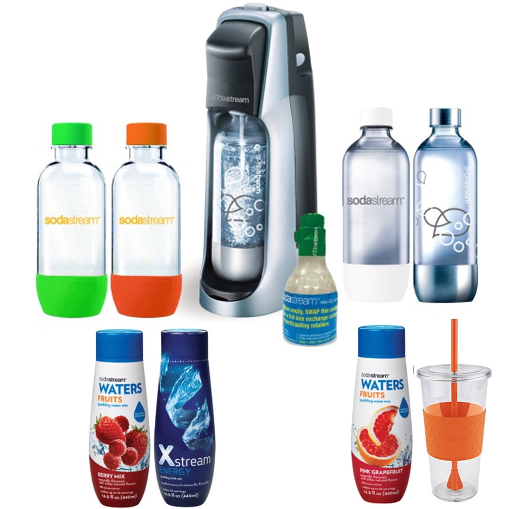 SodaStream Fountain Jet Soda Maker Exclusive Kit Includes 4 Bottles