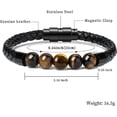 thumbnail image 2 of Tiger Eye Cremation Jewelry Lava Stone Urn Bracelet for Ashes for Women Men Chakra Healing Balancing Genuine Leather Memorial Bracelets, 2 of 7
