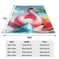 thumbnail image 3 of Fotbe Tropical Flamingo Pool Float Manta de Franela Acolchonada con Estampado, Súper Suave y Esponjosa, Extra Grande para Sofá, Cama, Uso Todo el Año-80"x60", 3 of 7