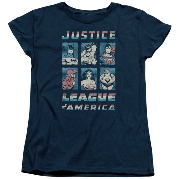 JLA Justice League American League S/S Women's T-Shirt Navy