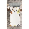 thumbnail image 3 of Ambesonne Dog Quilted Bedspread Set 2 Pcs, Various Cartoon Dog Design, Twin Size, Multicolor, 3 of 3