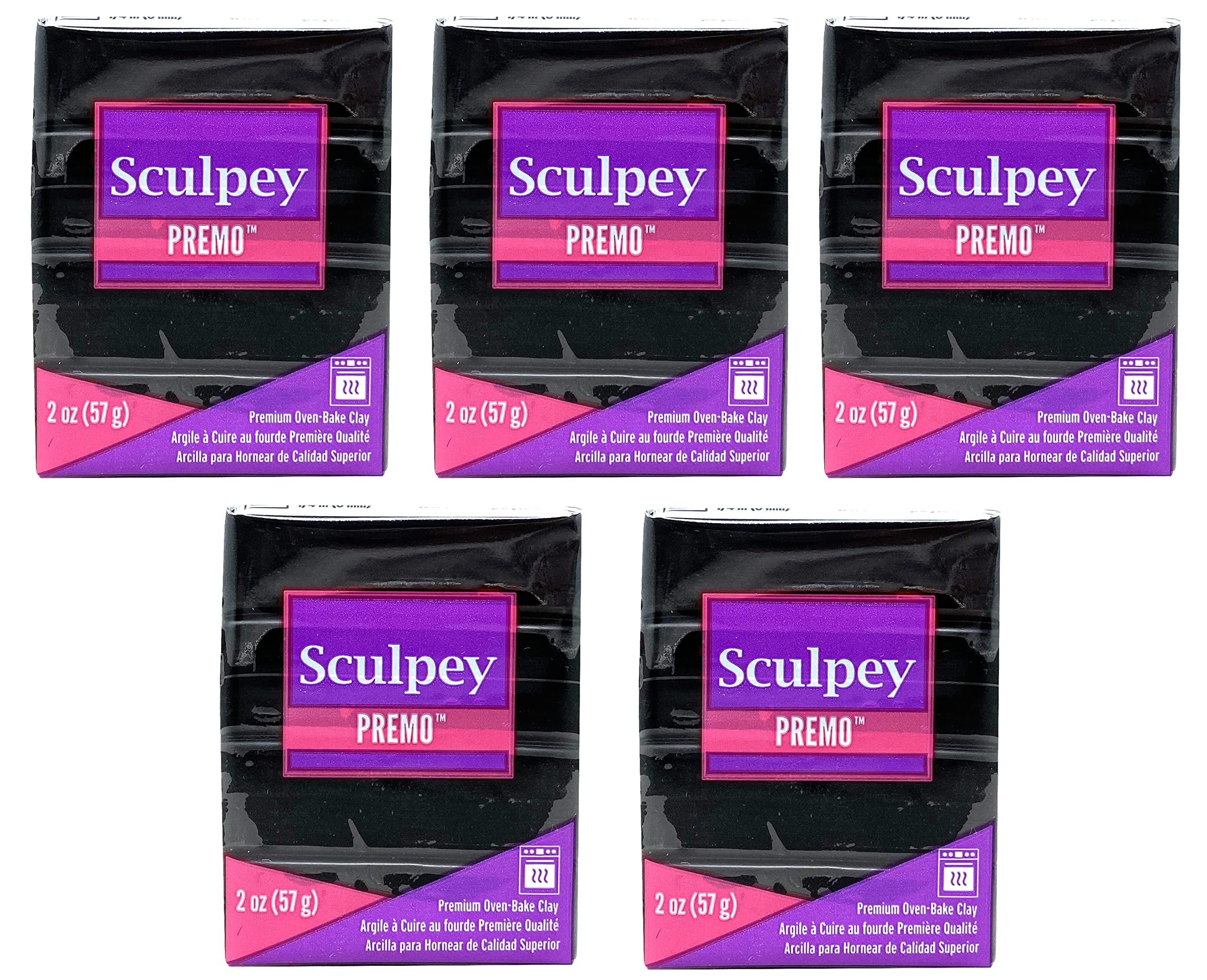 Sculpey Premo Sculpting Compound OvenBake Clay Black Clay Great for