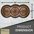 thumbnail image 2 of Park Designs Red Folk Art Braided Rug Runner 72''L, 2 of 6