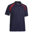 thumbnail image 6 of Expert Brand Men's Oxymesh™ Dry Fit Athletic Par Polo Shirt, Navy/Red, XL, 6 of 7