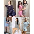 thumbnail image 5 of Ekouaer Pajamas Set for Women Soft Comfy Short Sleeve Sleepwear 2 Piece Loungewear PJ Sets, 5 of 6
