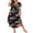 Flower Black, variant on Long Nightgowns for Women Button Night Gowns Short Sleeve Sleepwear Sleep Shirts With Pockets