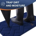 thumbnail image 4 of Buganda Indoor Doormat for Entrance, Washable Dirt Trapper Front Door Rug, Absorbent Non-Slip Low-Profile Door Mat(36"x24", Navy), 4 of 8