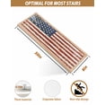 thumbnail image 4 of Stair Treads for Wooden Steps, American Flag Peel and Stick Stair Treads with Reusable Adhesive, Vintage Blue Red USA Flag Retro Non Slip Indoor Stairs Runner Rugs Mats for Elders Dogs 8"x30" 4PCS, 4 of 7