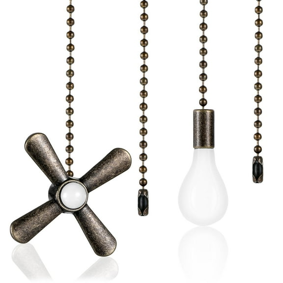 Ceiling Fan Pulls Chain Fan Pull Chain Extension, PullChains for Ceiling Fans and Lights 13 Inches Fans Set for Ceilings Light Lamp FanChain