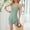 Green, variant on Women's Twist Strap Summer Dress, Round Neck Satin Slip Dress, Casual Mini Dress for Daily Wear
