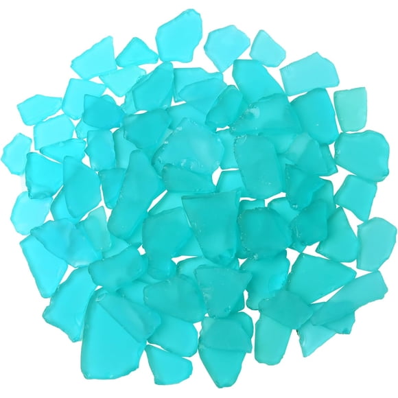 Giftvest Sea Glass for Crafts - 16oz Frosted Seaglass Pieces - Vase Filler, DIY Art Craft Supplies - Beach Weddings, Home Decor, Aquariums Decor