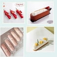 thumbnail image 3 of ABPETE Ellipse Eclair Silicone Mold for Baking Mousse Cake, 3D Silicone Baking Mold for Cakes French Dessert Mold for Pastry Chocolate Brownie Molds, Cake Decoration, 3D Eclair Shape (8-Cavity), 3 of 6