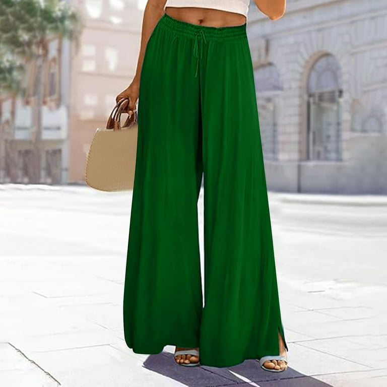 pstuiky Pants, Women Solid Color Mid Waist Modern Fit Workout Plus