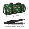 thumbnail image 3 of Bingfone green Christmas Element Print Gym Duffle Backpack for Men Women,Travel Weekender Carry-On Bags with Detachable Back Pack Straps for Traveling Overnight Climb Sports, 3 of 7