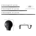 thumbnail image 6 of Mainstays 3/4" Textured Ball Single Curtain Rod Set, 25-84", Black, 6 of 8